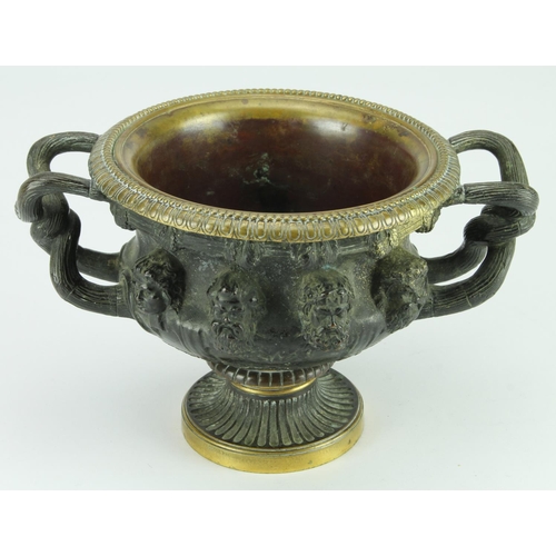 887 - Susse Freres Bronze Warwick style Jardiniere. The crossover branch handles and decorated with the fo... 