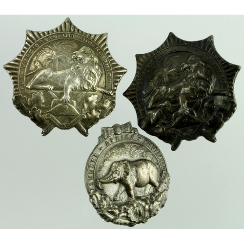 1079 - Imperial German Colonial Badges, different.  (3)