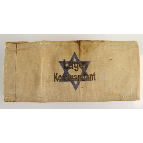 1094 - Jewish ghetto LAGER KOMMANDANT arm band.