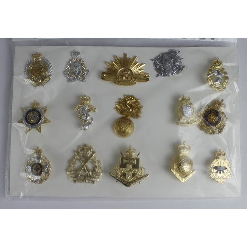 1167 - Australian anodised cap badges  (15)