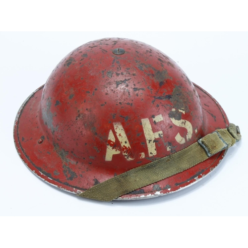 1769 - WW2 British Home Front Mk 2 Auxiliary Fire Service Helmet.