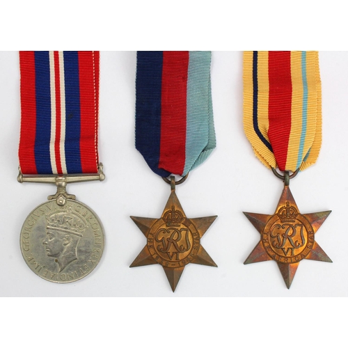 1771 - WW2 Casualty Group comprising 1939-45 Star, Africa Star and War Medal with Casualty Note/medal Entit... 