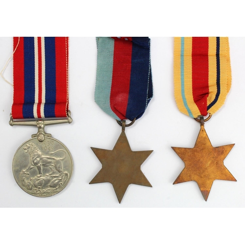 1771 - WW2 Casualty Group comprising 1939-45 Star, Africa Star and War Medal with Casualty Note/medal Entit... 