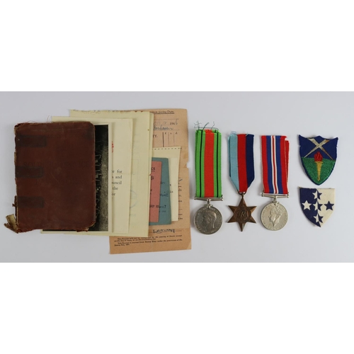 1777 - WW2 group of medals with soldiers service & pay book, photos, various documents etc., to 14582041 L/... 