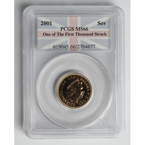1884 - Sovereign 2001 PCGS MS66 slabed as 
