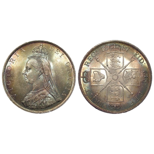 1920 - Double-Florin 1887 roman 1, choice iridescent UNC