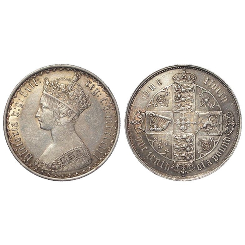 1928 - Florin 1856 gothic, nEF, light scratch.