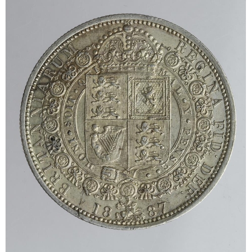 1938 - Halfcrown 1887 Jubile, lightly cleaned EF