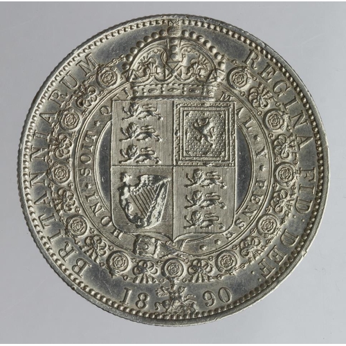 1939 - Halfcrown 1890 cleaned EF