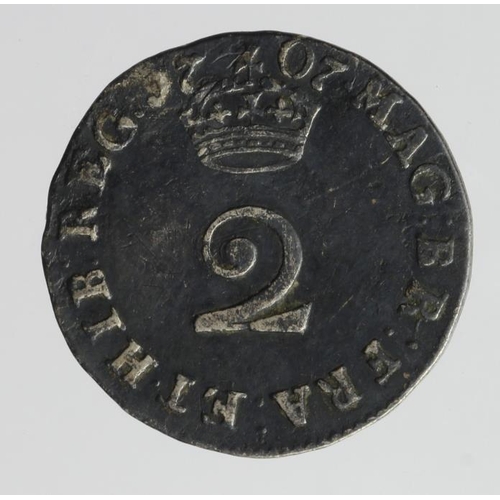 1952 - Maundy Twopence 1707 nVF