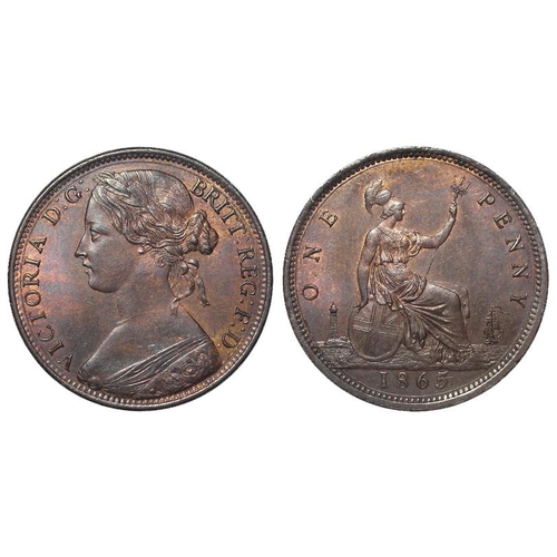1956 - Penny 1865/3 GEF trace lustre, a few small scratches.