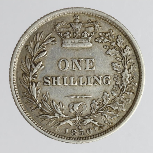 1967 - Shilling 1870 die #14, GVF