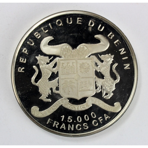 2001 - Benin 15,000F 1997. (500g pure silver) aFDC