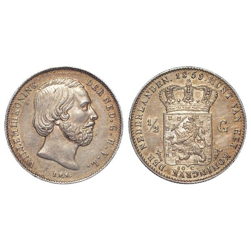 2044 - Netherlands silver 1/2 Gulden 1859 EF