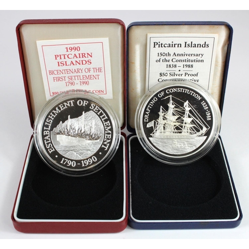 2049 - Pitcairn Islands $50 (2) 1988 