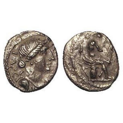 2095 - Ancient British Iron Age Celtic silver unit in the name of Tasciovanus of the Catuvellauni, attribut... 