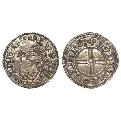 2109 - Anglo-Saxon silver Penny of Cnut, Short Cross type, Lincoln Mint, moneyer Godwine. '+CNVT. RECX? ' /... 