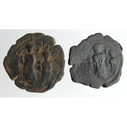 2113 - Byzantine AE Folles (2): Heraclius and Heraclius Constantine AE Follis, Constantinople, Year 3 = 612... 