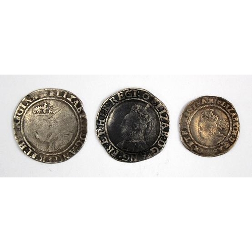 2126 - Elizabeth I (3): Shillings: Second Issue, mm. Cross-crosslets S.2555 Fair; Sixth Issue, mm. O (1600)... 