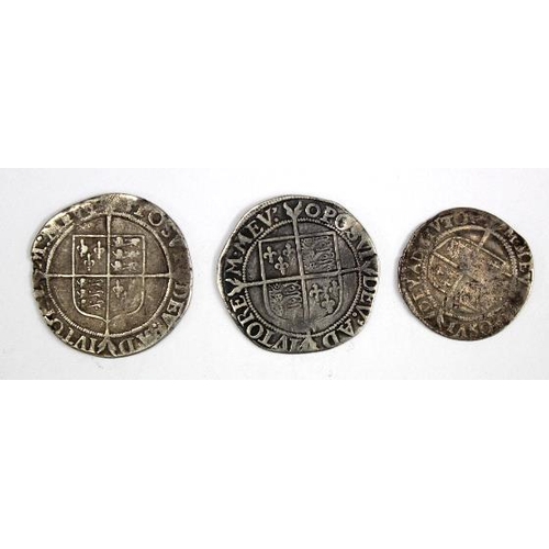 2126 - Elizabeth I (3): Shillings: Second Issue, mm. Cross-crosslets S.2555 Fair; Sixth Issue, mm. O (1600)... 