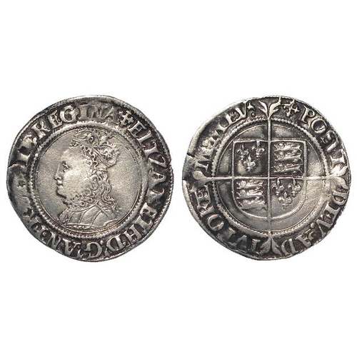 2128 - Elizabeth I silver Groat, Second Issue, mm. Cross-crosslet, S.2556, 2.0g, VF