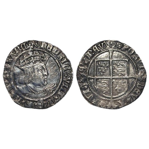 2136 - Henry VIII silver Groat, Second Coinage 1526-44, mm. Rose, S.2337E, 2.57g, VF