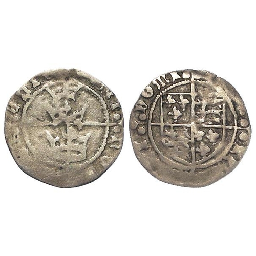 2137 - Ireland, Henry VII silver Groat. Early 'Three Crowns' issue 1485-87. DOMINUS HYBERNIE legend both si... 