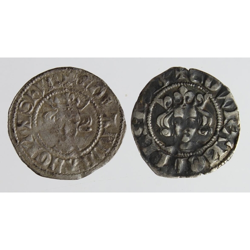 2149 - Plantagenet silver Pennies (2): Edward I, Class 10ab, London, S.1409, 1.29g, GF, and Edward III, rev... 