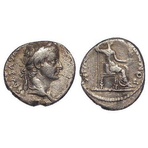 2174 - Roman Imperial: Tiberius (14-37 AD) silver Denarius, 