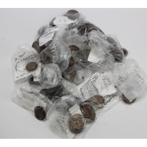 2234 - GB Bronze, a tray of bagged up sorted quantities including scarcer types and mintmarks. Mixed grade ... 