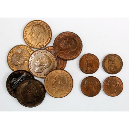 2251 - GB Copper & Bronze (12): Pennies: 1896 nEF, 1900 laquered nEF, 1902 nEF spots, 1913 EF, 1928 EF, 193... 