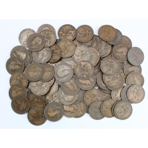 2301 - GB Pennies (100) 1918H, mixed grade from circulation.