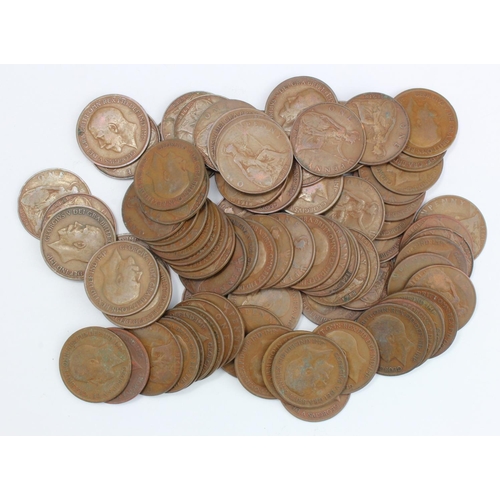 2305 - GB Pennies (84) 1918KN, mixed grade from circulation.