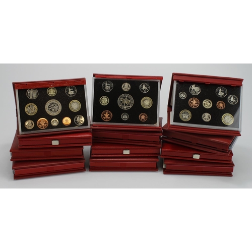 2317 - GB Proof Sets (12) 1987, 88, 89, 92, 97, 98, 99, 2001, 2002, 2003, 2004 & 2005. aFDC/FDC in the red ... 