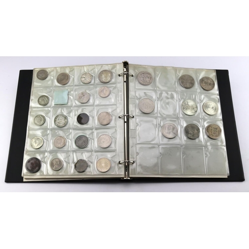 2373 - GB, World & Ancient Coins (102) in an album, including silver.