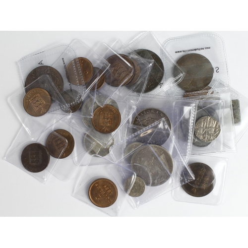 2417 - World Coins & Tokens (29) medieval to modern, including silver, noted: South African Kruger/ZAR coin... 