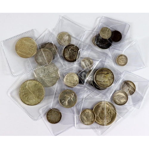 2434 - World Silver Coins (24) 19th-20thC, mixed grade including high grade.