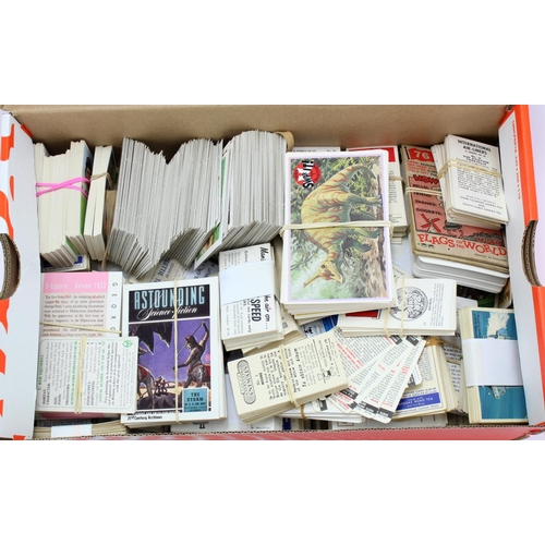 588 - Orange shoebox full of various Trade Cards  (Qty)