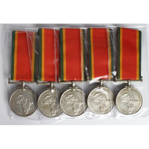 676 - South African Medals (5) 'Africa Service' silver, unissued.