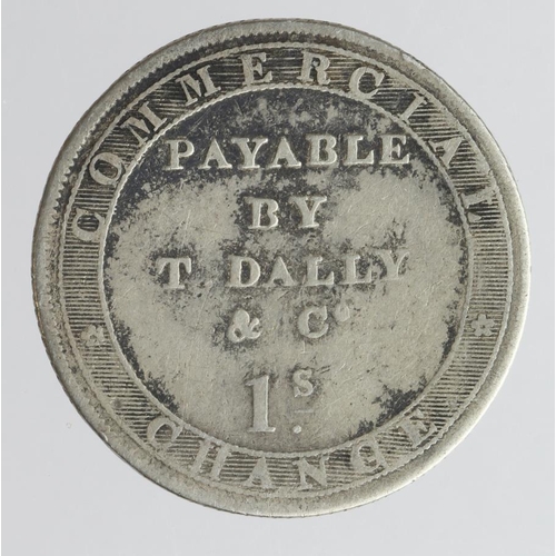 686 - Token, 19thC: Chichester silver Shilling 1811 of T. Dally & Co., Fine.