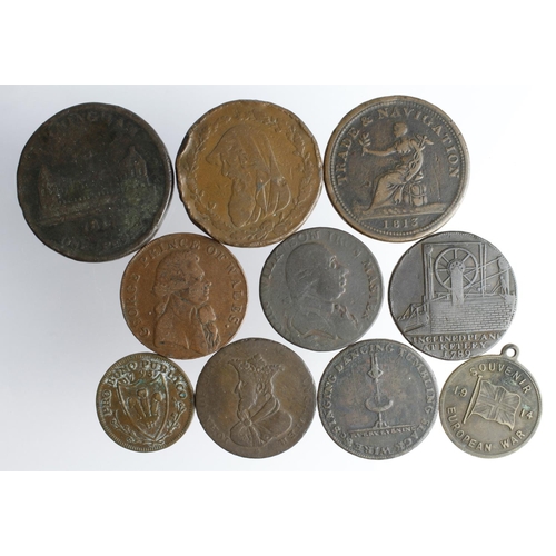 688 - Tokens & Medallions (10) 18th to 20thC assortment, mixed grade.