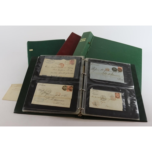 73 - GB postal history 1807-1902 selection of entires, envelopes and postal stationery arranged in 4 volu... 