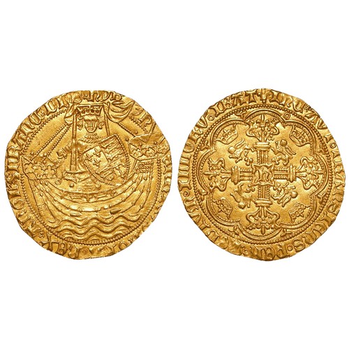 2134 - Henry VI gold Noble, Annulet Issue 1422-c.1430, London Mint, mm. Lis, 5.99g, S.1799, N.1414. EF with... 
