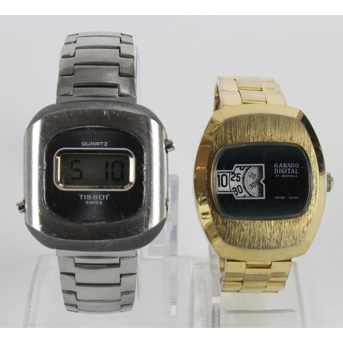 339 - Two 1970s digital watches by Garado & Tissot. Both working when catalogued