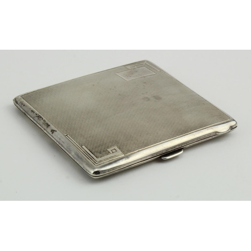 580 - Silver, engine turned, cigarette case (lovely quality), hallmarked Birmingham 1934. Weight 3.25 oz.