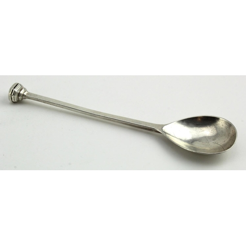 593 - Guild of Handicraft (George Henry Hart) silver, Baluster Knop Rat-tail spoon, hallmarked G of H Lond... 