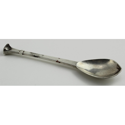 594 - Guild of Handicraft (George Henry Hart) silver, Baluster Rat-tail seal top spoon, hallmarked G of H ... 