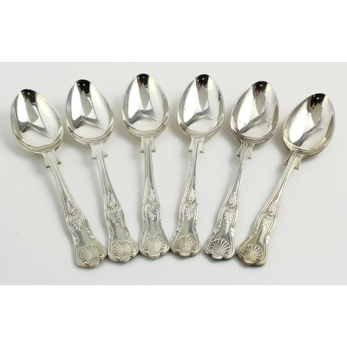 600 - Set of six modern silver King's pattern teaspoons, hallmarked UC Sheffield 1994. Total weight 7oz ap... 