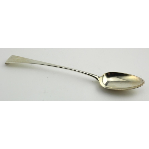 611 - George II,I silver,Old English pattern serving/gravy spoon, hallmarked SH (Solomon Hougham) London 1... 