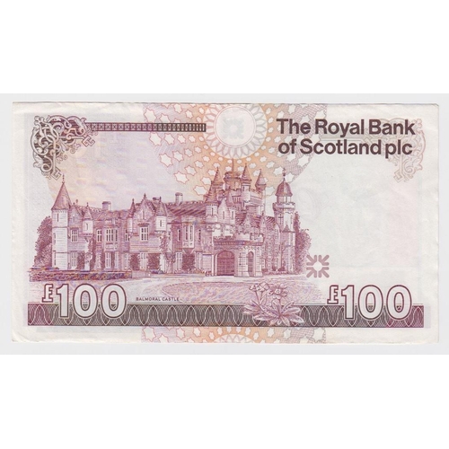 451 - Scotland, Royal Bank of Scotland 100 Pounds dated 30th March 1999, signed G.R. Mathewson, serial A/2... 